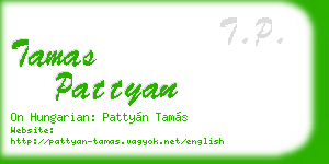 tamas pattyan business card
