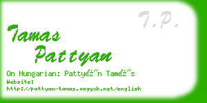 tamas pattyan business card